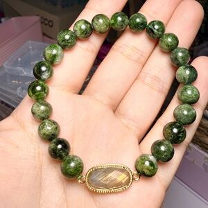 Chrome Diopside Bracelet Labradorite Connector Gemstone Bracelet